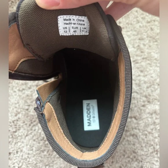 Men’s Steve Madden Brown Boots - SIZE 12 - Picture 3 of 4